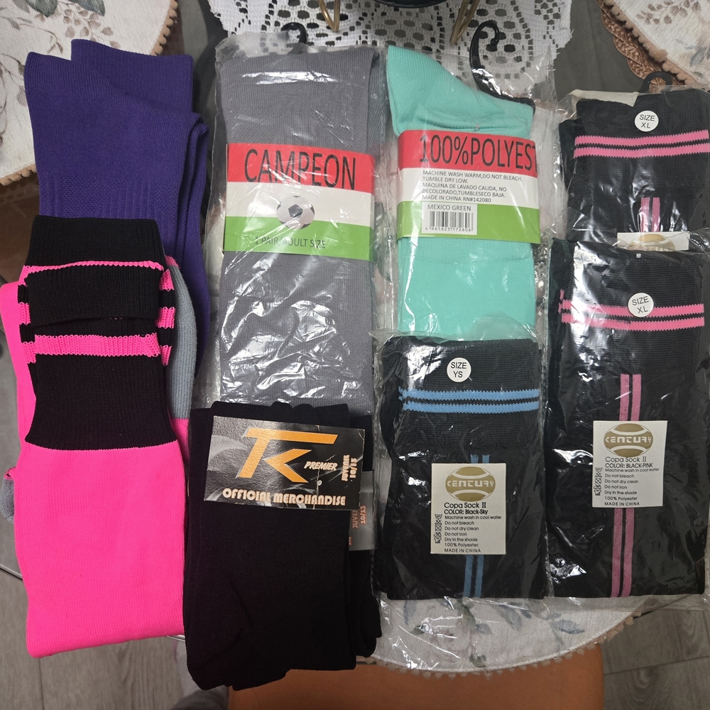 Free People Athletic Socks in Purple, Gray, and Pink